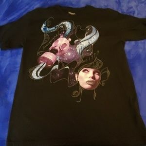 Empyre Black Sexy Lady Gas mask TShirt